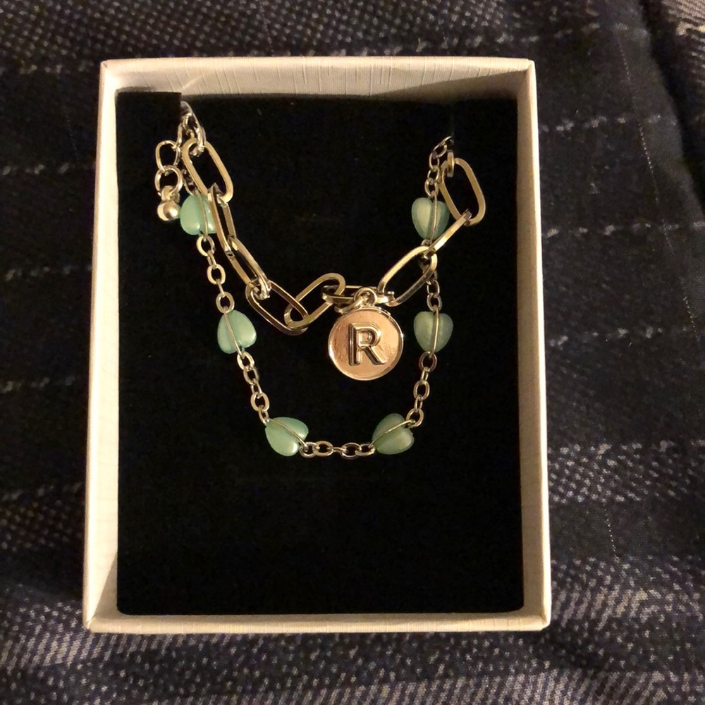 Letter R bracelet from ROMWE never worn